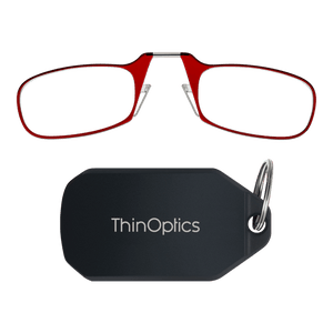 Sleek design meets multi-pack universal comfort. Our Red Readers adapt to you, offering a barely-there feel with robust durability. Paired with a black case and keychain case: minimalist design, thin frames, and compact for portability.